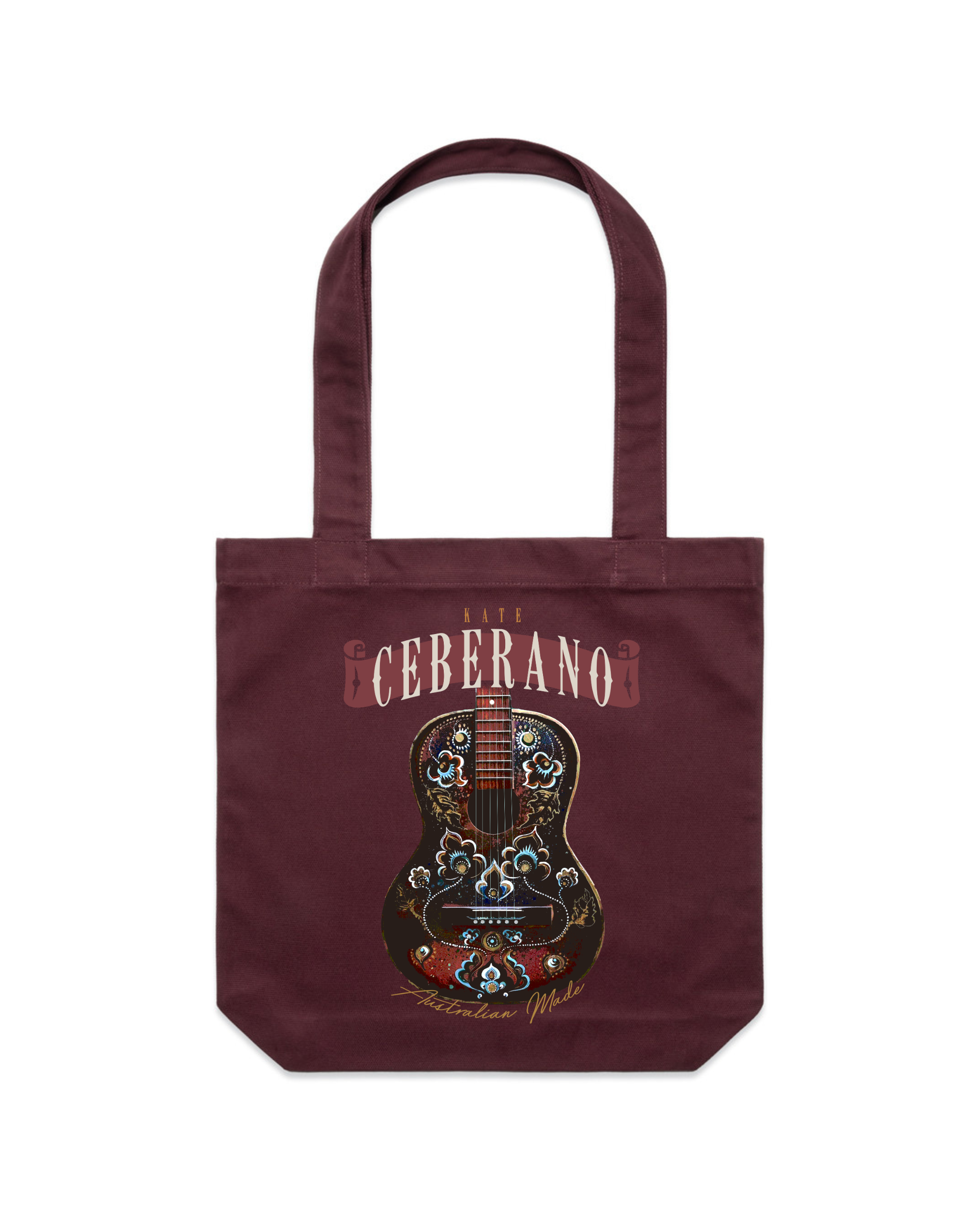 Kate Ceberano | Guitar | Burgundy Tote
