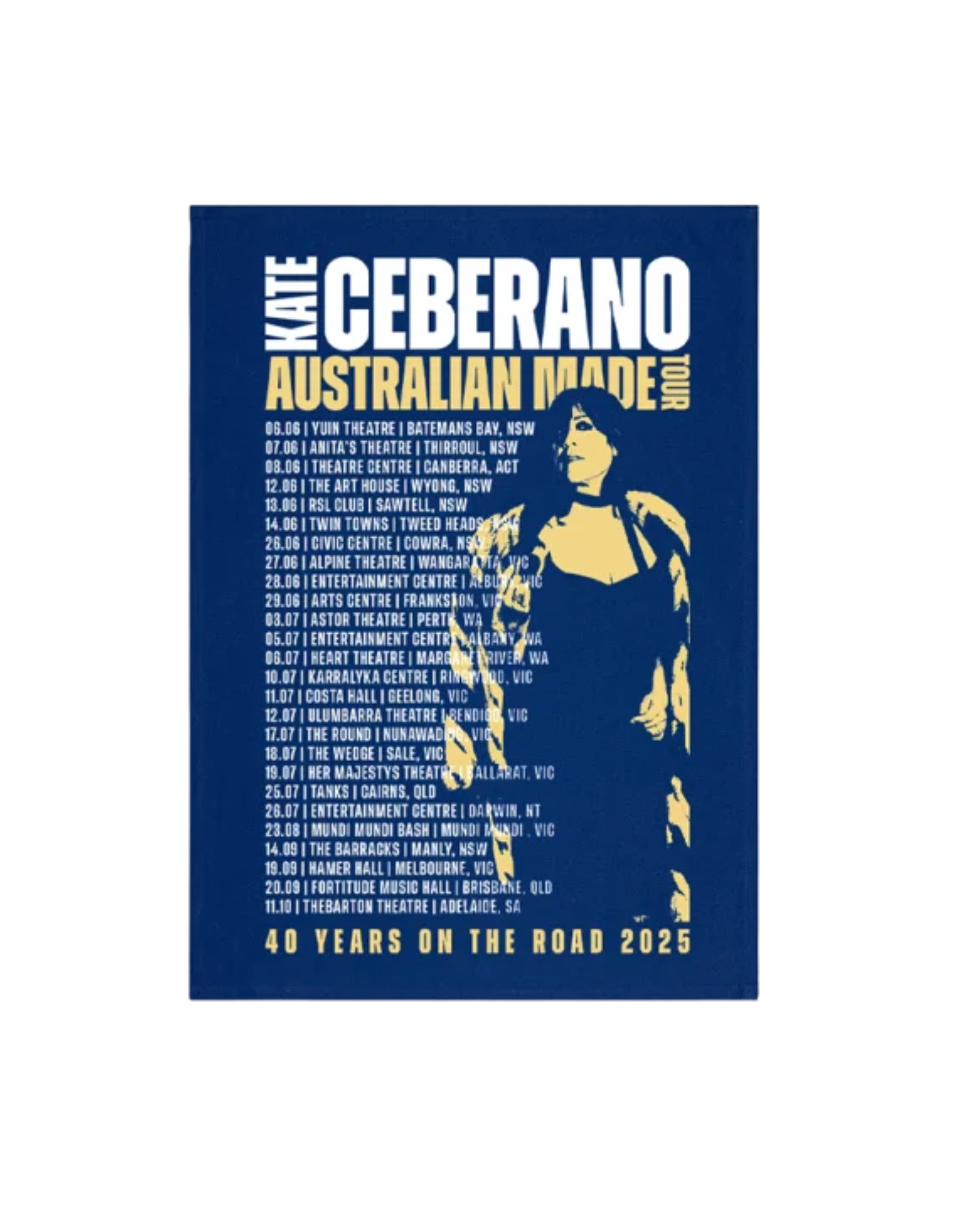 Kate Ceberano | Aus Made 2025 | Navy Tea Towel